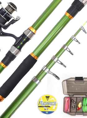 跨境杰威绿保套装渔轮线饵TM4000渔轮海竿抛竿手竿溪钓竿