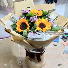 向日葵花束包装图片 鲜花花束 淘宝商城毕业花束鲜花向日葵