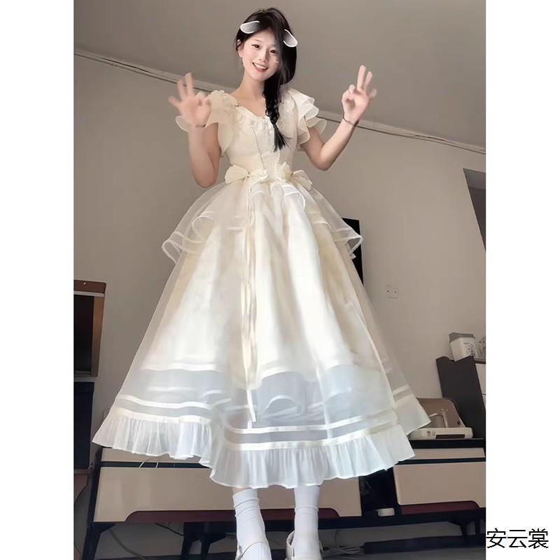 连衣裙夏季2025新款长裙13大童15岁少女孩16高中学生初中女生裙子