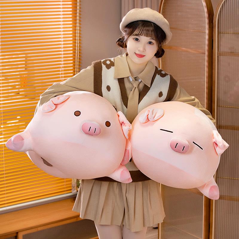 猪玩偶毛绒玩可爱小具猪公仔觉抱枕大号女孩抱睡娃布睡娃生日礼物