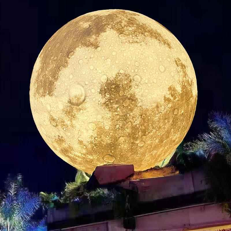 月玻亮灯户外观灯璃玻璃钢月钢酒景店民宿烛月球灯酒吧氛围圆球蜡