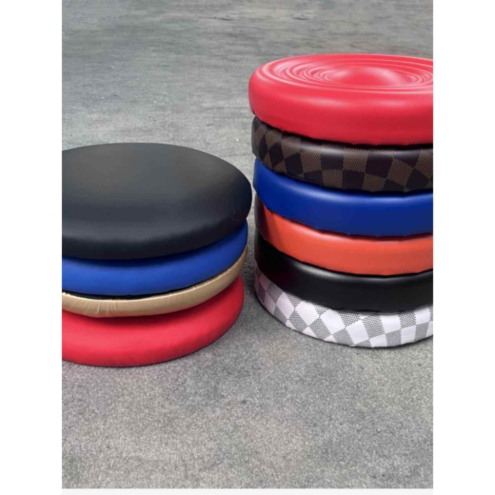 加厚的酒吧凳子表面更换皮革海绵软垫圆形座椅表面实木凳子表面酒