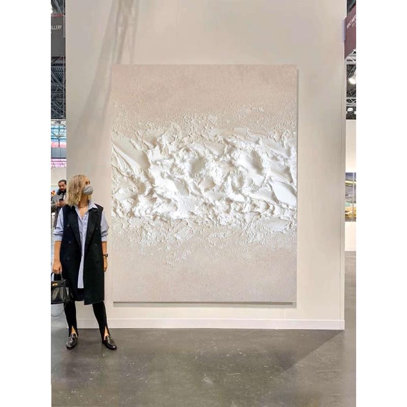 大芬油画村纯手绘 抽象立体可定制肌理画客厅玄关装饰画 粉色星系图片