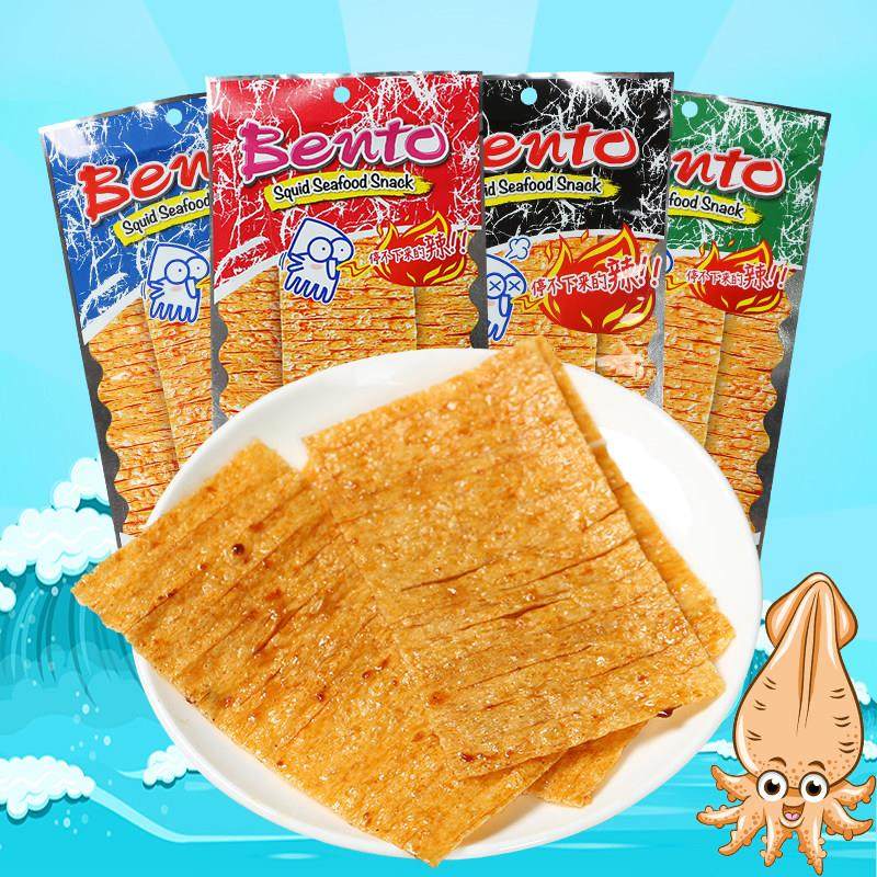 泰国进口bento拌多乐手撕鱿鱼片辣条香甜辣味鱿鱼干 干鱿鱼丝零食