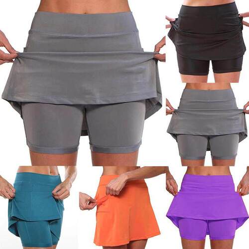 Sports Hot Workout Shorts Gym Skirt Plus Size S-5XL新款短裙