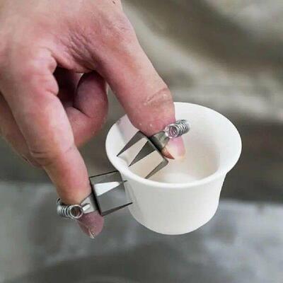 2pcs Stainless Steel Pottery Glaze Tools Rust-resistant DIY