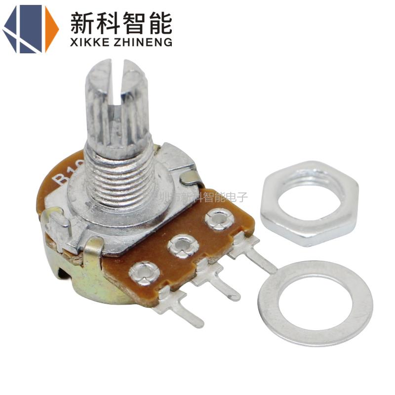 WH148 B 1K 2K 5K 10K 20K 50K 100K 250K 500K 1M L15单联电位器
