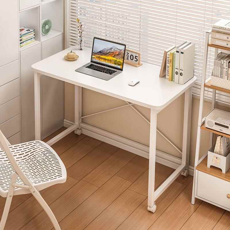 简约书桌学生卧室家用小户型单人床边小桌子写字电脑桌折叠桌子