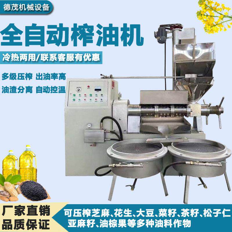 商用大型油坊榨油机全自动螺旋榨油机花生菜籽茶籽出油率榨油机
