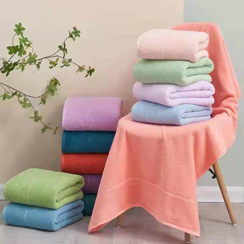 长绒棉成人加大浴巾不掉毛纯棉吸水纯色跨境浴巾 bath towel
