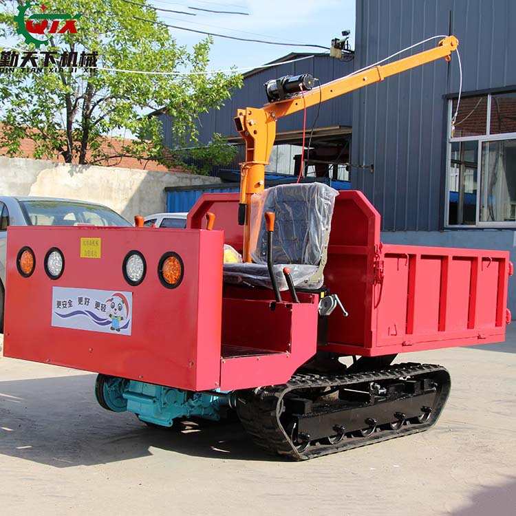 小型履带运输车手扶座驾自卸翻斗式运输车 全地形履带运输车