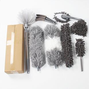 多功能电9套除尘家用可伸缩静掸灰尘打件扫毛天668花板蜘蛛网鸡掸
