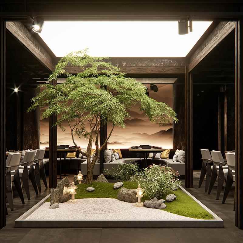 仿真绿植假树室内大型落地盆栽仿生植物枫树橱窗仿真树装饰