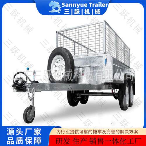 厂家直接销售  热镀锌带笼厢式拖车 农用带笼箱式拖车型号