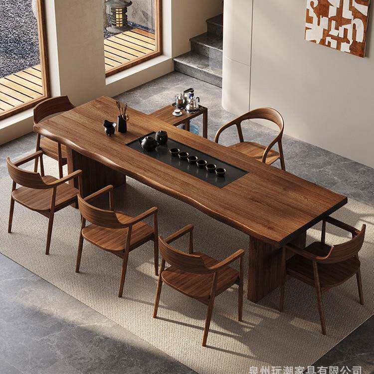新式全实木茶桌体茶台家ZZK全用泡茶桌套办公室一会客茶桌中茶座