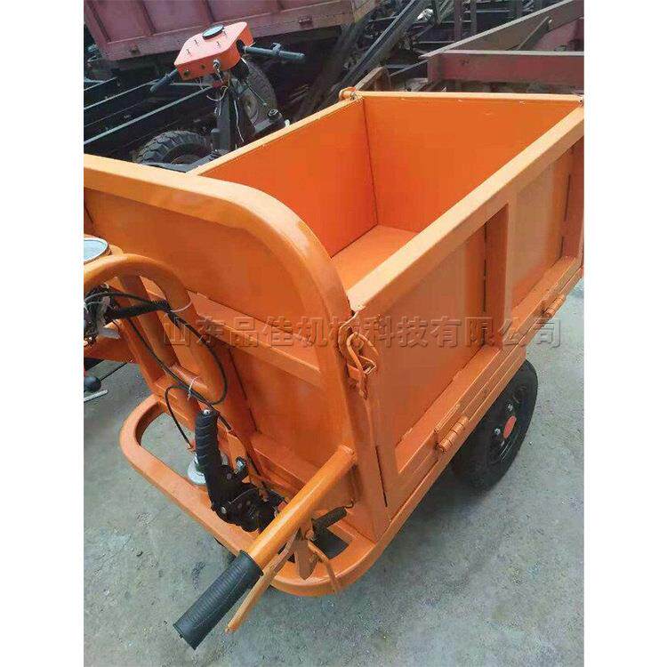 建筑工程自卸翻斗车 工地沙子水泥电动灰斗车 小型手推搬砖车