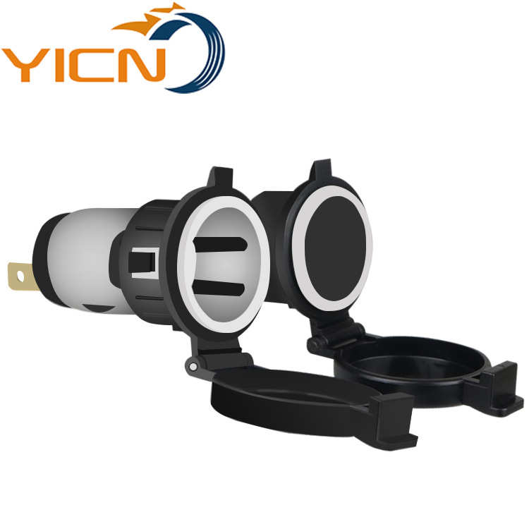 新款船舶汽车改装点烟器插座母座车载可电子点烟12-24V通用