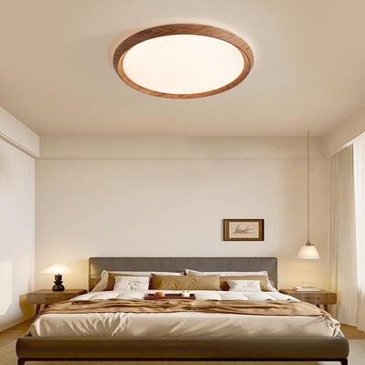 木光新中式款极简简卧室灯2025新胡桃964木色眼约全光谱护书房主