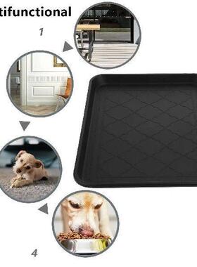 Black 42x32x3cm Shoe Tray Pet Plastic Trays for Indoor Boot