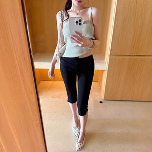 Pull Capri Pants Women 21 Inseam Cropped Dressy Slacks