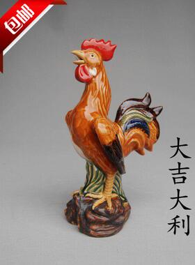 吉祥生肖大公鸡陶瓷摆饰屋梁鸡覆古玄关家居工艺礼品摆饰家居艺术