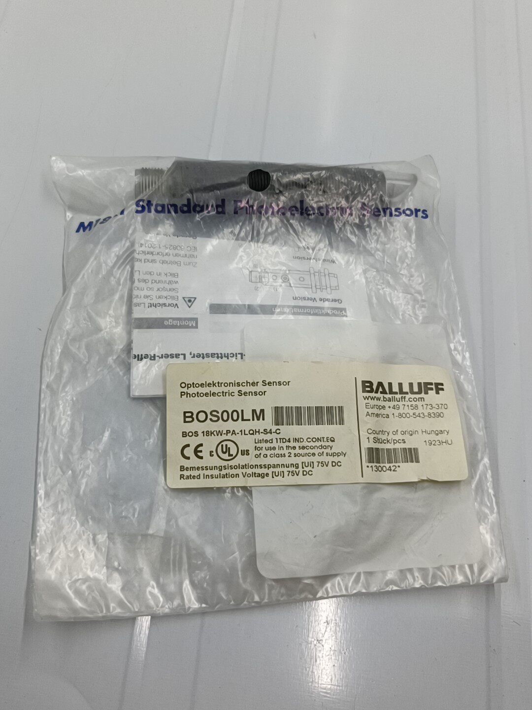 巴鲁夫BOS00LM BOS 18KW-PA-1LQH-S4