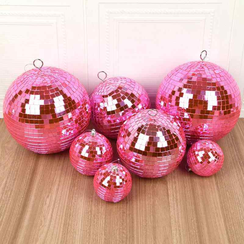 圣诞装饰用品粉色镜面球吊饰圣诞树装扮居家商场橱窗场景布置挂件,节庆用品/礼品,圣诞装饰品,淘宝优惠券,粉丝福利购,淘宝优惠卷