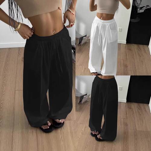 Women's Long Pants with Front Tie