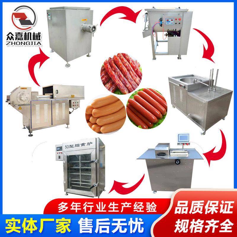 卧式液压灌肠机红肠腊肠肉枣肠灌装设备香肠成套加工设备