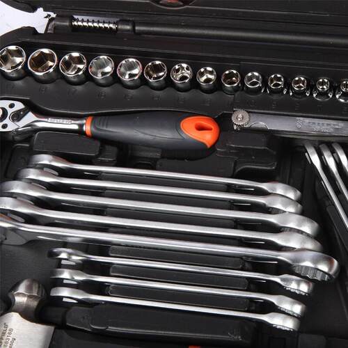 SHEFFIELD/钢盾S01006161件套多功能汽保工具箱棘轮扳手套筒便携