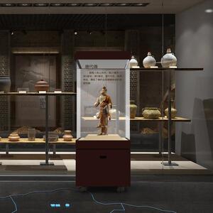 博物馆oled透明屏展示柜文物美术馆OLED互动展示拼接屏智能互动屏