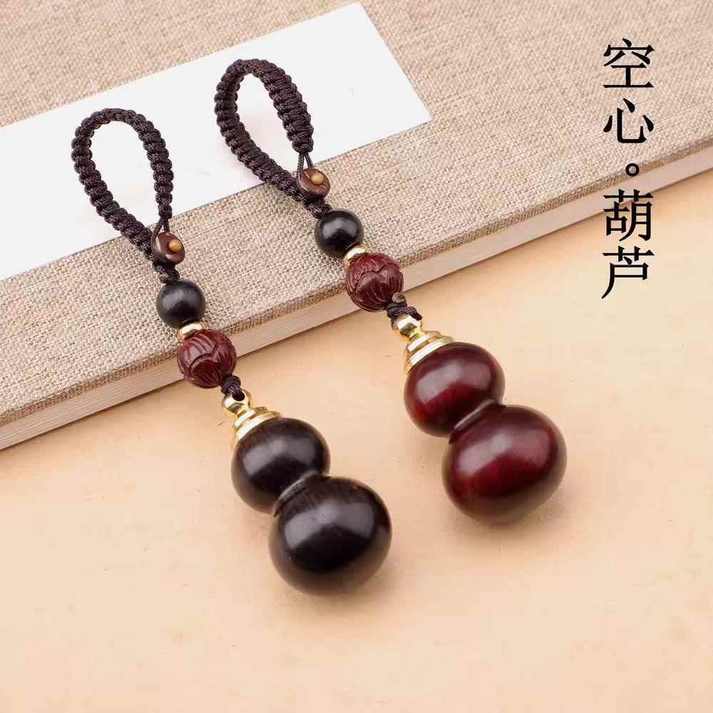 檀木急救小药盒药瓶葫芦吊坠老年人随身项链