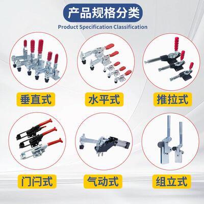 水平式快速夹具不锈钢夹具夹钳肘夹GH-201/201B工件固定压紧器