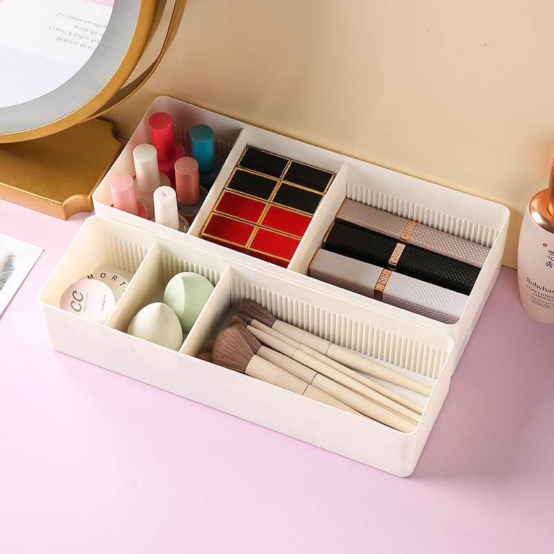 分格收纳盒多功能桌面零钱硬币收银家用零钱盒抽屉票据分隔小盒子