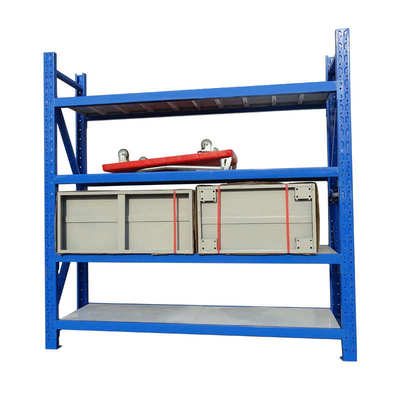 架 式仓储家用组装货架工厂蓝白型批发供中型调节轻重物置厂