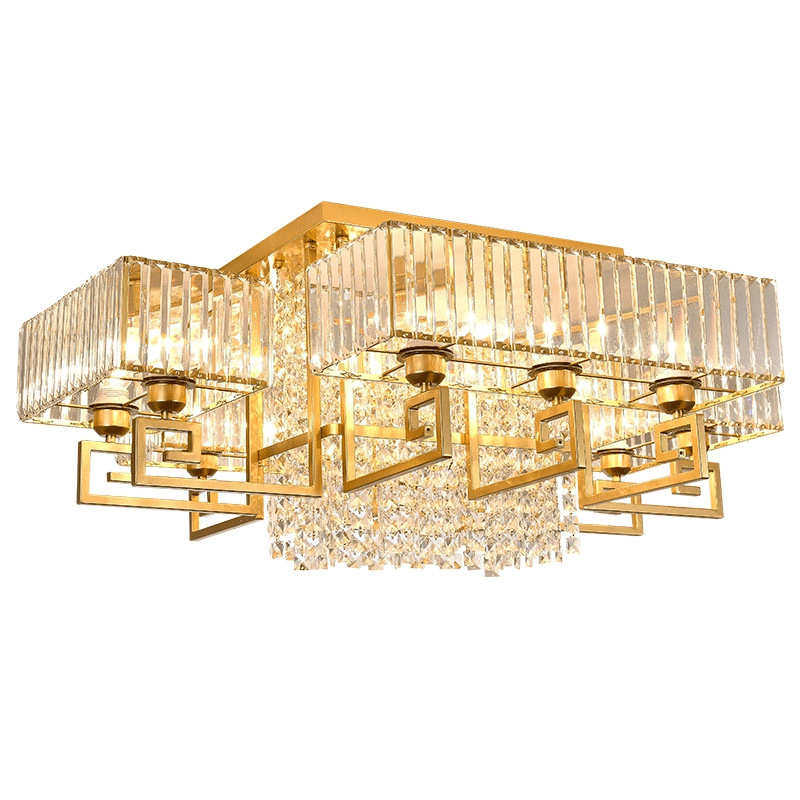 现代中式餐厅简约创意水晶别墅大厅大气吸顶灯灯具客厅新卧室奢轻,家装灯饰光源,智能吸顶灯,淘宝优惠券,粉丝福利购,淘宝优惠卷