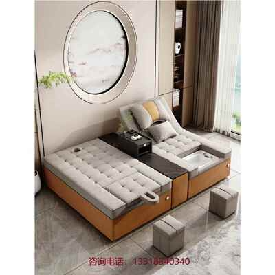 足浴沙发电动足疗床采耳按摩沐足一体沙发躺椅修脚泡脚SPA推拿床