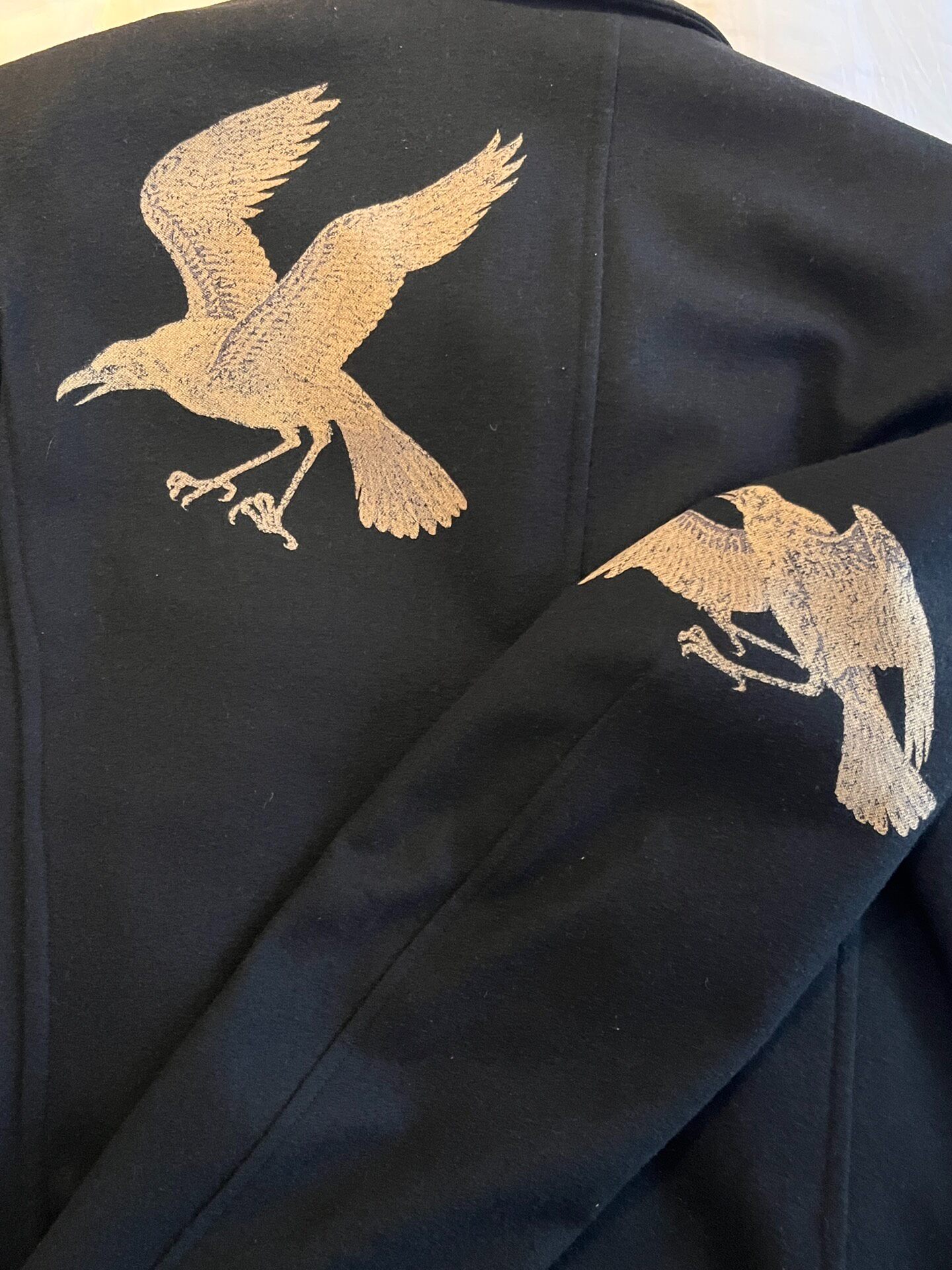 Yohji Yamamoto 11AW Back Crow Print — back