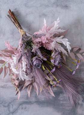 花束玫瑰饰时仿真花cf01170a假家居装饰墙花设计婚庆笙花手捧