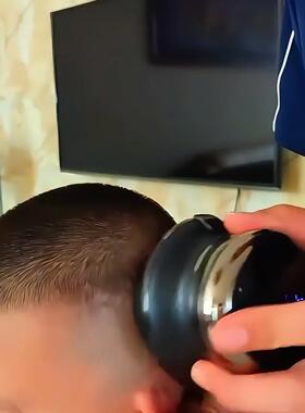 电动理发器UFO飞碟自理全自动男士电推剪剃头发光头旋转刀头推理