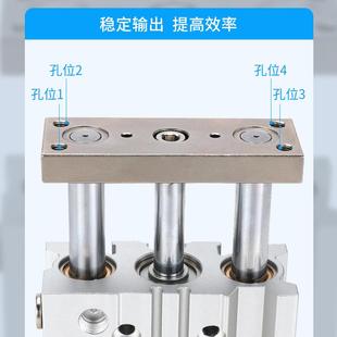 200 杆薄型带导三轴三杆MGP211M210气缸