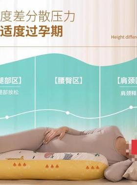 躺枕头枕托护腰睡长睡条侧夹抱枕QYE孕期型孕妇枕腿睡觉腹涤棉圆