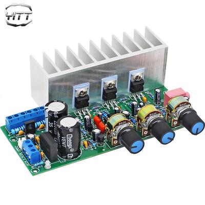 TDA2050+2030三声道2.1超低音炮功放板成品大功率音频放大模块12V