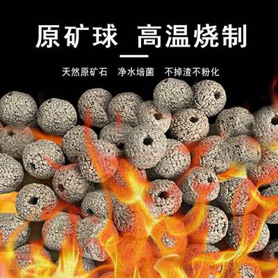 滤原矿球滤材缸培菌循环系统滤材硬090305质过材培菌快鱼净水料过