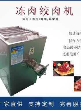 推荐不锈钢冻肉绞肉机立式鸡胸冻肉绞肉机牛羊肉制品绞肉碎肉机