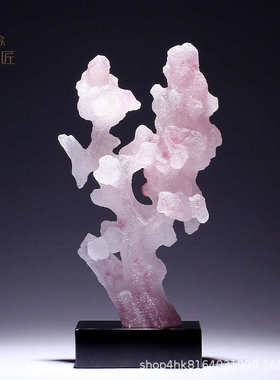 新中式抽象创意太湖石琉璃摆件样板间书房书柜电视柜酒店软装摆设