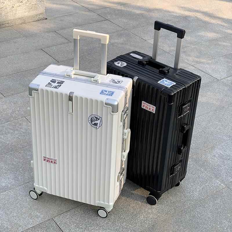 高档行轮李箱大容量静音万向学定生拉杆箱铝框男女旅行20登机寸制