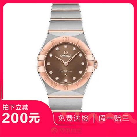 捡漏未使用99新欧米茄星座间金石英女士手表131.20.25.60.63.001图片