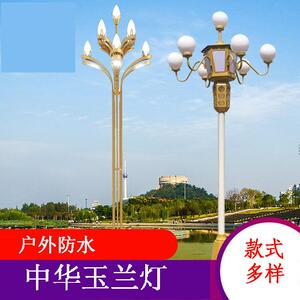 户外防水中华灯景观灯 8叉9火10米中华灯 LED6米道路照明路灯