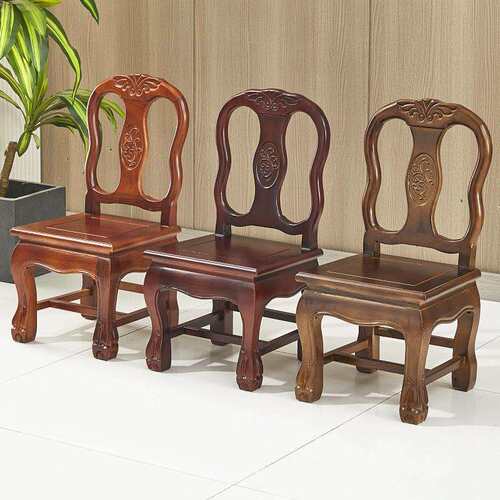 实木小椅子靠背椅小板凳家用婚庆椅简约儿童凳客厅茶几子孙L^